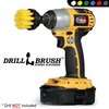 Drillbrush Power Drill Attachment Scrub and Cleaning Brush for Cleaning Bathroom 2in-Lim-Yellow-Short-QC